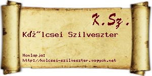 Kölcsei Szilveszter névjegykártya